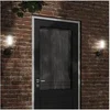 Image de Applique murale d'extérieur noir acier inoxydable, éclairage mural d'extérieur, lampe murale de jardin, applique 4006246