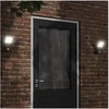 Image de Applique murale LED d'extérieur avec capteurs noir, éclairage mural LED d'extérieur, lampe murale de jardin, lampe 4006270