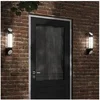 Image de Applique murale d'extérieur noir acier inoxydable, éclairage mural d'extérieur, lampe murale de jardin, applique 4006294
