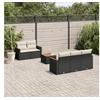 Image de Salon de Jardin avec Coussins 6 pcs, Canapés de Terrasse, Ensemble de Meubles de Patio, Mobilier d'Extérieur, Noir 3258185
