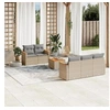 Image de Salon de jardin modulable rotin beige 5 personnes 55 x 62 x 69 cm 6 pieces