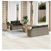 Image de Salon de Jardin avec Coussins 6 pcs, Canapés de Terrasse, Ensemble de Meubles de Patio, Mobilier d'Extérieur, Gris 3258189
