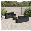 Image de Salon de Jardin avec Coussins 7 pcs, Canapés de Terrasse, Ensemble de Meubles de Patio, Mobilier d'Extérieur, Noir 3258191