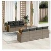 Image de Salon de Jardin avec Coussins 8 pcs, Canapés de Terrasse, Ensemble de Meubles de Patio, Mobilier d'Extérieur, Gris 3258210