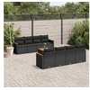 Image de Salon de Jardin avec Coussins 9 pcs, Canapés de Terrasse, Ensemble de Meubles de Patio, Mobilier d'Extérieur, Noir 3258219