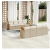 Image de Salon de Jardin avec Coussins 9 pcs, Canapés de Terrasse, Ensemble de Meubles de Patio, Mobilier d'Extérieur, Beige 3258222
