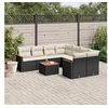 Image de Salon de Jardin avec Coussins 9 pcs, Canapés de Terrasse, Ensemble de Meubles de Patio, Mobilier d'Extérieur, Noir 3258227