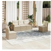 Image de Salon de Jardin avec Coussins 5 pcs, Canapés de Terrasse, Ensemble de Meubles de Patio, Mobilier d'Extérieur, Beige 3258250