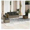 Image de Salon de jardin modulable resine tressee gris 5 pieces 55.0 x 62 x 69 5 personnes