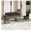 Image de Salon de Jardin avec Coussins 7 pcs, Canapés de Terrasse, Ensemble de Meubles de Patio, Mobilier d'Extérieur, Gris 3258273