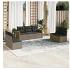 Image de Salon de Jardin avec Coussins 7 pcs, Canapés de Terrasse, Ensemble de Meubles de Patio, Mobilier d'Extérieur, Gris 3258280
