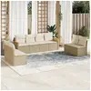 Image de Salon de Jardin avec Coussins 8 pcs, Canapés de Terrasse, Ensemble de Meubles de Patio, Mobilier d'Extérieur, Beige 3258292