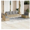 Image de Salon de Jardin avec Coussins 8 pcs, Canapés de Terrasse, Ensemble de Meubles de Patio, Mobilier d'Extérieur, Beige 3258293