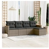 Image de Salon de Jardin avec Coussins 5 pcs, Canapés de Terrasse, Ensemble de Meubles de Patio, Mobilier d'Extérieur, Gris 3258322