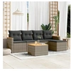 Image de Salon de jardin modulable resine tressee gris 6 pieces 55.0 x 62 x 69
