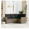 Image de Salon de Jardin avec Coussins 4 pcs, Canapés de Terrasse, Ensemble de Meubles de Patio, Mobilier d'Extérieur, Gris 3258336