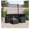 Image de 5-delige Loungeset met kussens poly rattan zwart3258338