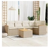 Image de Salon de jardin modulable beige resine tressee 5 personnes 62 x 62 x 69 cm 6 pieces