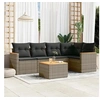 Image de Salon de Jardin avec Coussins 6 pcs, Canapés de Terrasse, Ensemble de Meubles de Patio, Mobilier d'Extérieur, Gris 3258357