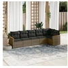 Image de Salon de Jardin avec Coussins 6 pcs, Canapés de Terrasse, Ensemble de Meubles de Patio, Mobilier d'Extérieur, Gris 3258392