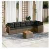 Image de Salon de Jardin avec Coussins 7 pcs, Canapés de Terrasse, Ensemble de Meubles de Patio, Mobilier d'Extérieur, Gris 3258399