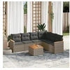 Image de Salon de Jardin avec Coussins 7 pcs, Canapés de Terrasse, Ensemble de Meubles de Patio, Mobilier d'Extérieur, Gris 3258413
