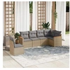 Image de Salon de Jardin avec Coussins 6 pcs, Canapés de Terrasse, Ensemble de Meubles de Patio, Mobilier d'Extérieur, Beige 3258419