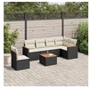 Image de Salon de Jardin avec Coussins 7 pcs, Canapés de Terrasse, Ensemble de Meubles de Patio, Mobilier d'Extérieur, Noir 3258423