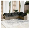 Image de Salon de Jardin avec Coussins 7 pcs, Canapés de Terrasse, Ensemble de Meubles de Patio, Mobilier d'Extérieur, Gris 3258434