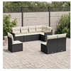 Image de Salon de Jardin avec Coussins 8 pcs, Canapés de Terrasse, Ensemble de Meubles de Patio, Mobilier d'Extérieur, Noir 3258444