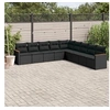 Image de Salon de jardin modulable resine tressee 9 pieces 9 personnes 62.0 x 62 x 69 cm noir