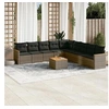Image de Salon de Jardin avec Coussins 10 pcs, Canapés de Terrasse, Ensemble de Meubles de Patio, Mobilier d'Extérieur, Gris 3258469