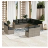 Image de Salon de jardin modulable resine tressee gris 11 pieces 62.0 x 62 x 69 11 personnes