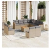 Image de Salon de jardin modulable resine tressee beige 11 personnes 62 x 62 x 69 cm 12 pieces