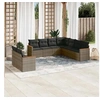 Image de Salon de Jardin avec Coussins 9 pcs, Canapés de Terrasse, Ensemble de Meubles de Patio, Mobilier d'Extérieur, Gris 3258504
