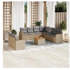 Image de Salon de Jardin avec Coussins 10 pcs, Canapés de Terrasse, Ensemble de Meubles de Patio, Mobilier d'Extérieur, Beige 3258510