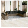 Image de Salon de Jardin avec Coussins 10 pcs, Canapés de Terrasse, Ensemble de Meubles de Patio, Mobilier d'Extérieur, Gris 3258518