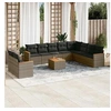 Image de Salon de Jardin avec Coussins 11 pcs, Canapés de Terrasse, Ensemble de Meubles de Patio, Mobilier d'Extérieur, Gris 3258525