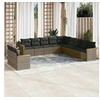 Image de Salon de Jardin avec Coussins 11 pcs, Canapés de Terrasse, Ensemble de Meubles de Patio, Mobilier d'Extérieur, Gris 3258532