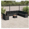 Image de 12-delige Loungeset met kussens poly rattan zwart3258534