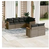 Image de Salon de Jardin avec Coussins 7 pcs, Canapés de Terrasse, Ensemble de Meubles de Patio, Mobilier d'Extérieur, Gris 3258546