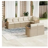 Image de Salon de jardin rotin beige 8 pieces 62 x 62 x 69 cm 8 personnes