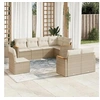 Image de Salon de jardin modulable resine tressee 8 personnes 8 pieces 62 x 62 x 69 cm beige