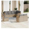 Image de Salon de Jardin avec Coussins 8 pcs, Canapés de Terrasse, Ensemble de Meubles de Patio, Mobilier d'Extérieur, Beige 3258566