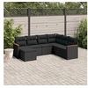 Image de 7-delige Loungeset met kussens poly rattan zwart3258604