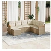 Image de Salon de jardin modulable 7 pieces resine tressee 7 personnes 62.0 x 62 x 69 cm beige