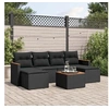 Image de Salon de Jardin avec Coussins 7 pcs, Canapés de Terrasse, Ensemble de Meubles de Patio, Mobilier d'Extérieur, Noir 3258625