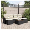 Image de Salon de Jardin avec Coussins 7 pcs, Canapés de Terrasse, Ensemble de Meubles de Patio, Mobilier d'Extérieur, Noir 3258626