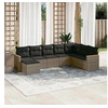 Image de Salon de Jardin avec Coussins 8 pcs, Canapés de Terrasse, Ensemble de Meubles de Patio, Mobilier d'Extérieur, Gris 3258651