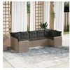 Image de Salon de Jardin avec Coussins 7 pcs, Canapés de Terrasse, Ensemble de Meubles de Patio, Mobilier d'Extérieur, Gris 3258672